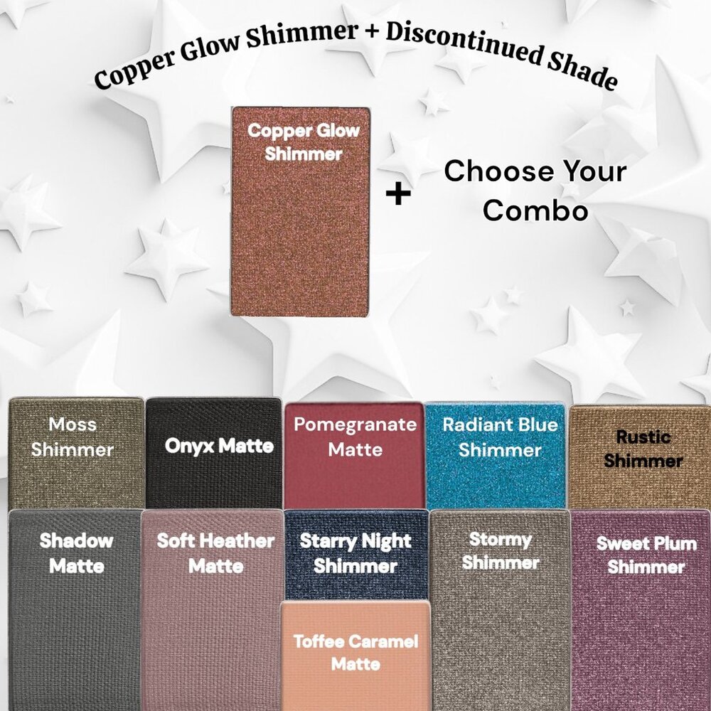 Copper Glow Shimmer Discontinued Eye Shadow - Bundle 2 Eyeshadows LAST ONE
